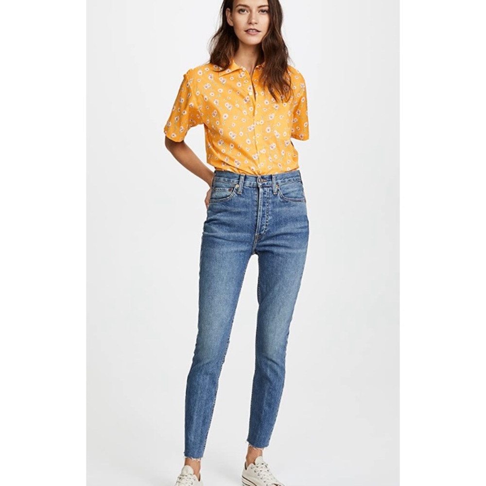 RE/DONE High Rise Ankle Crop Jeans